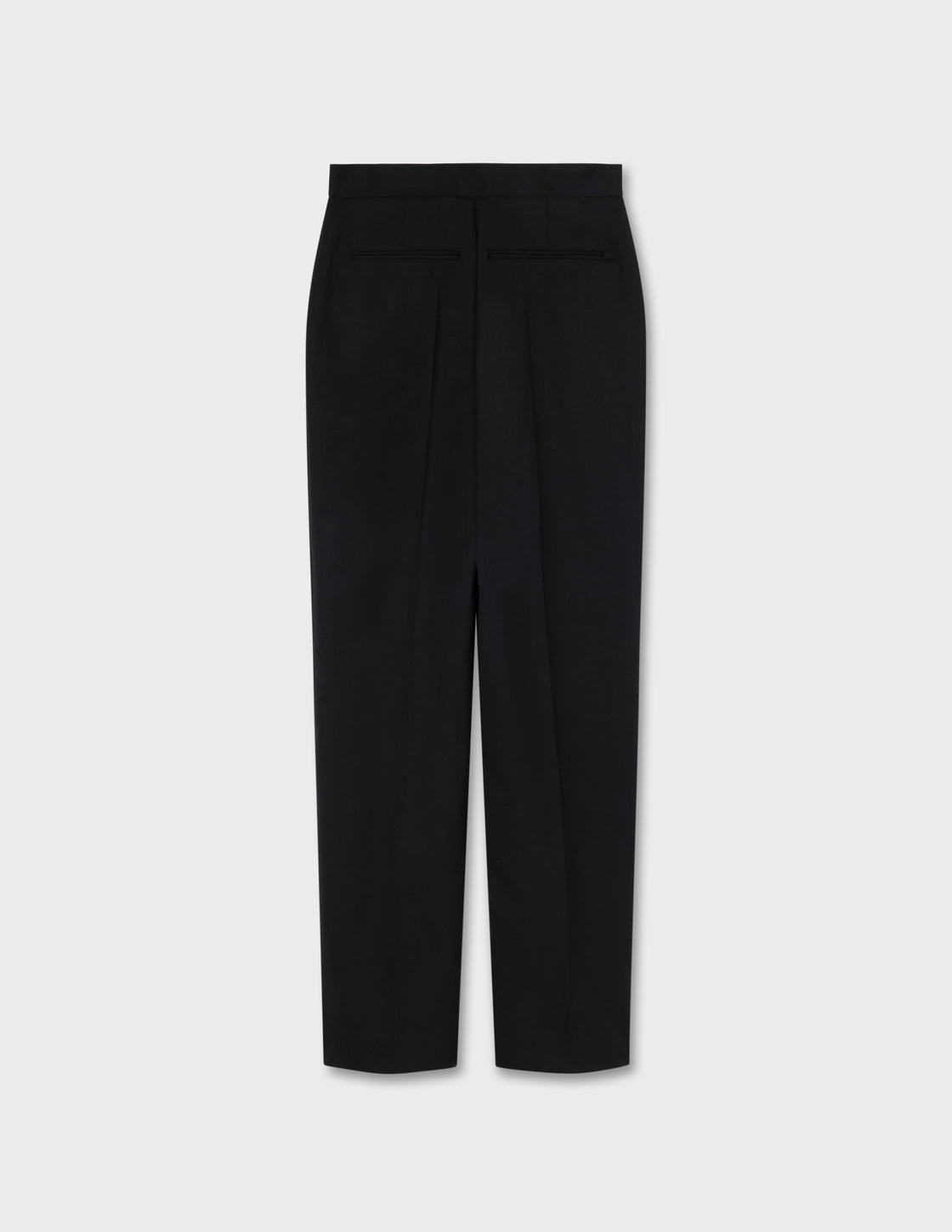 Creased Straight-Leg Wool Trousers