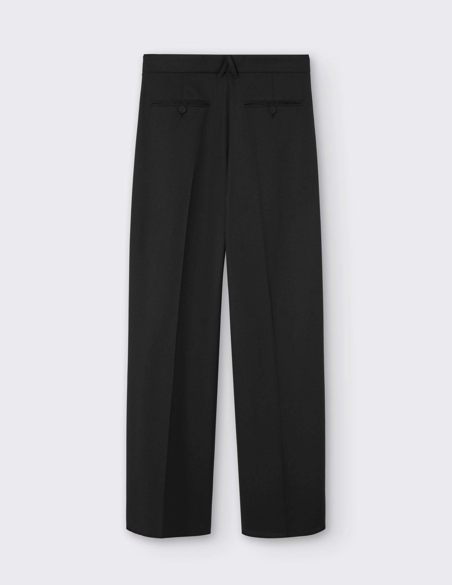 High-Waisted Wool Trousers