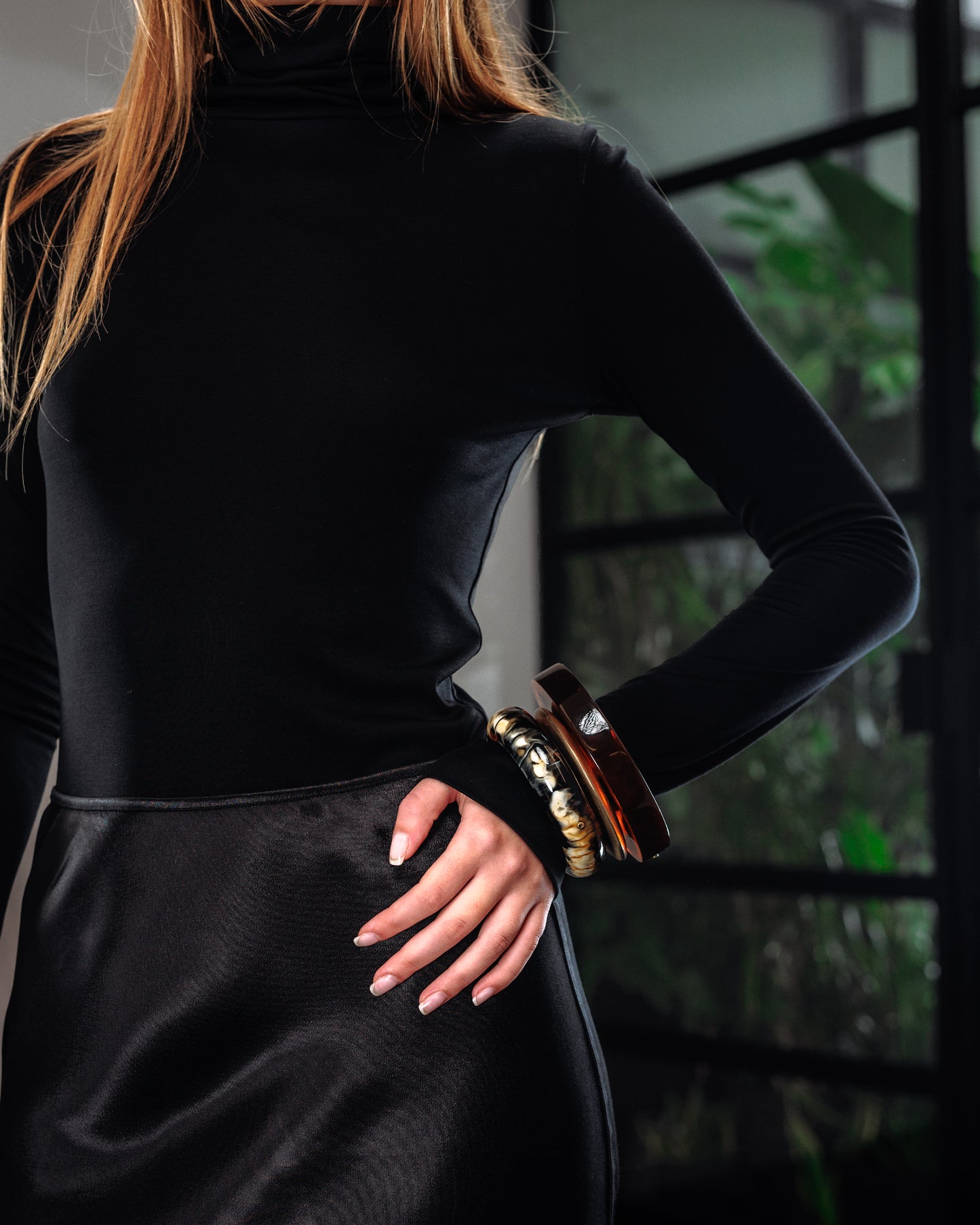 Turtleneck Long-Sleeve Top