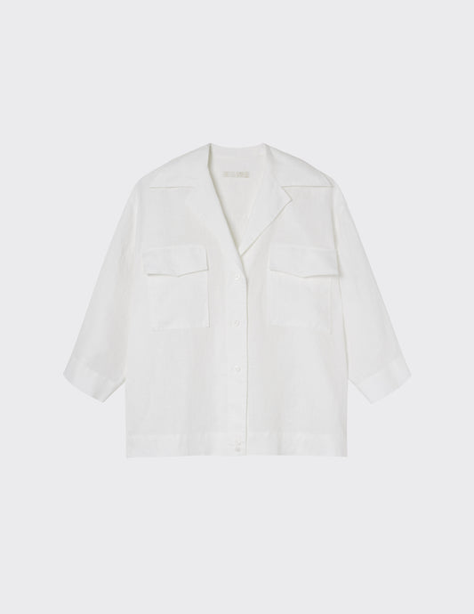 Notched-Lapel Collar Overshirt