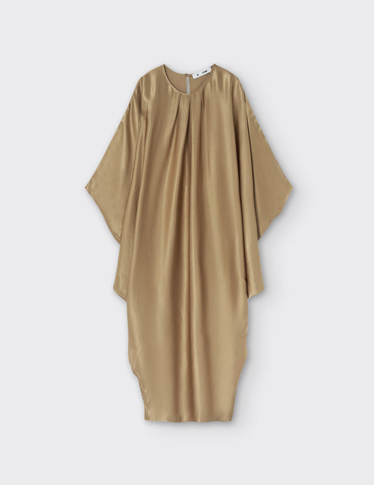 Draped Satin Kaftan