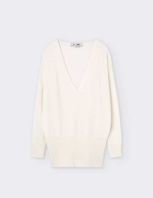 V-neckline Cashmere Sweater