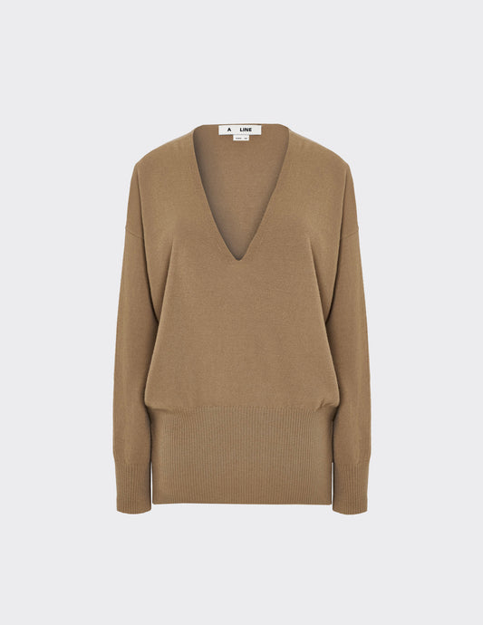 V-neckline Cashmere Sweater