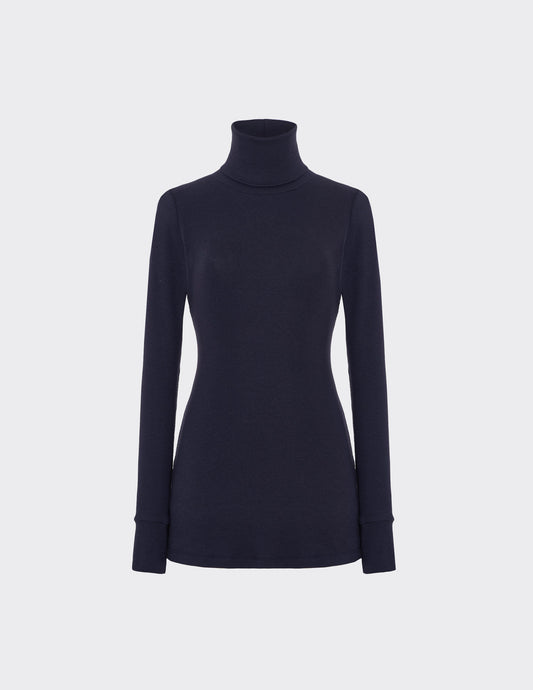 Turtleneck rib jumper