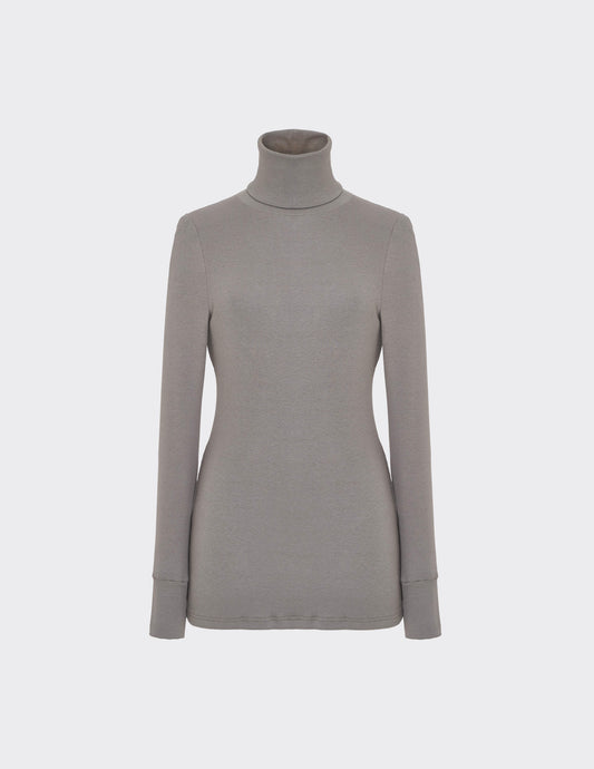 Turtleneck rib jumper