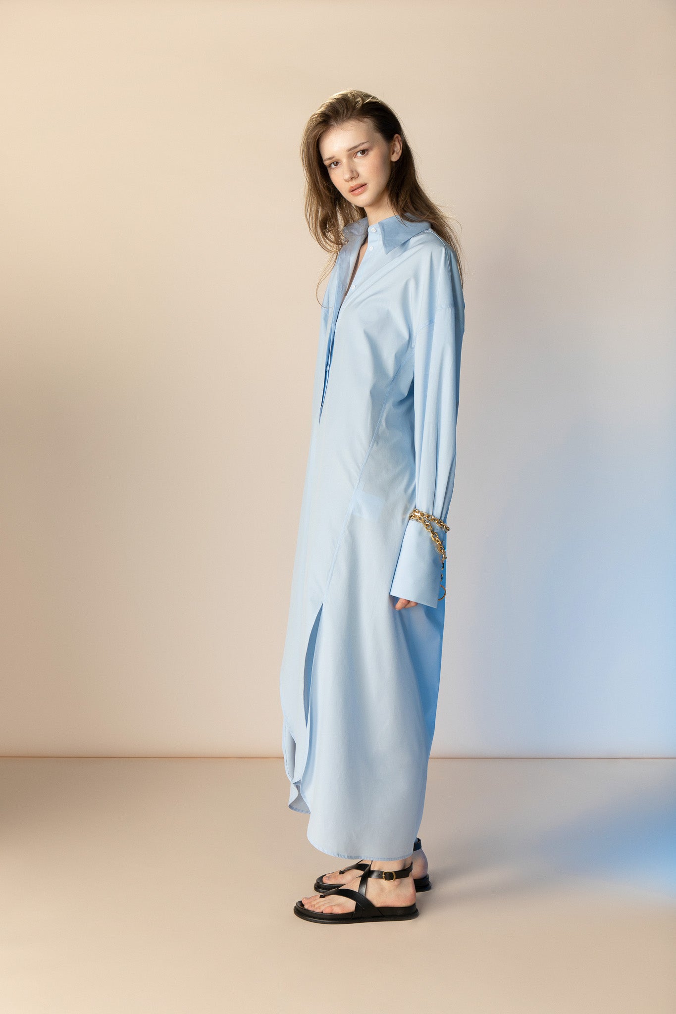 Serena Slit Shirtdress