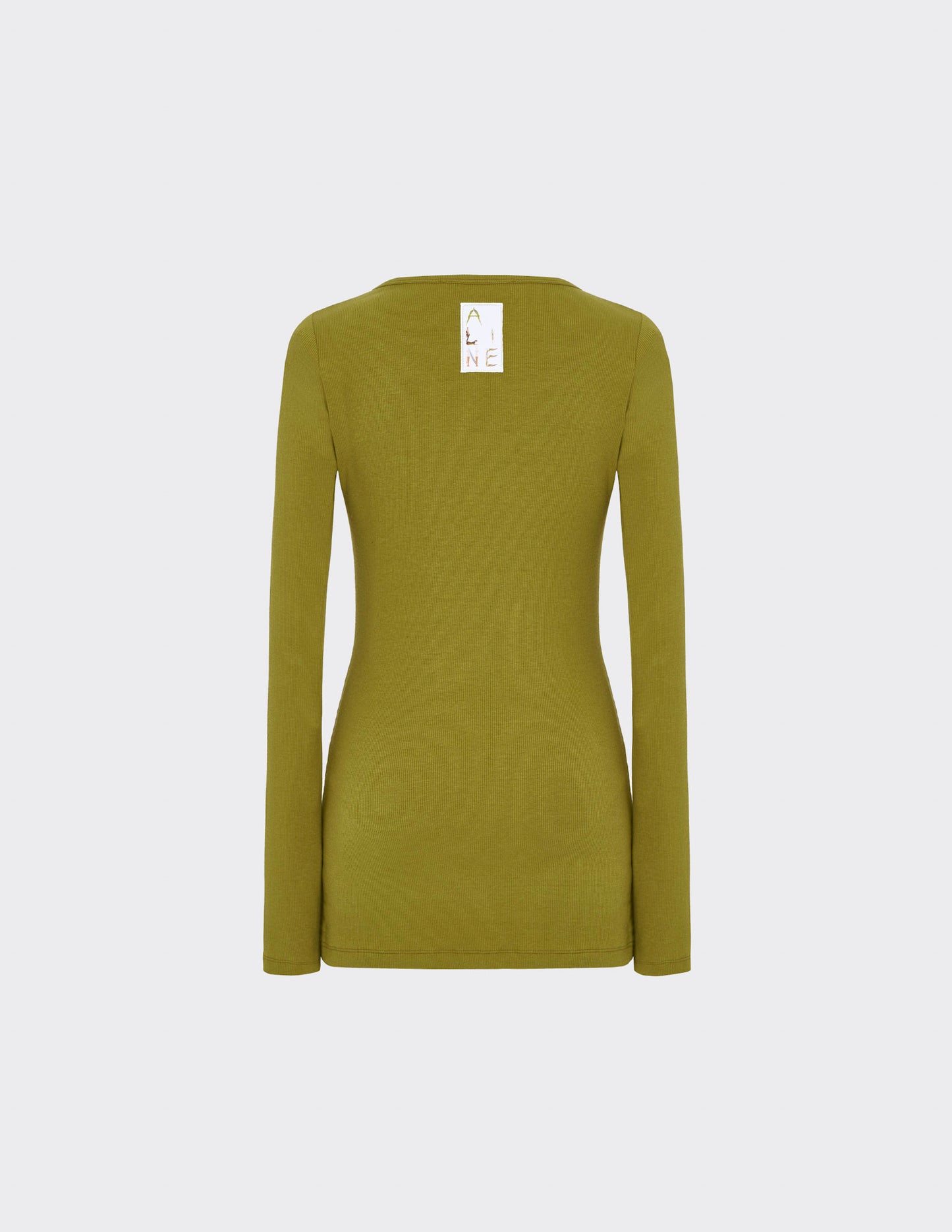 Ribbed-jersey henley top