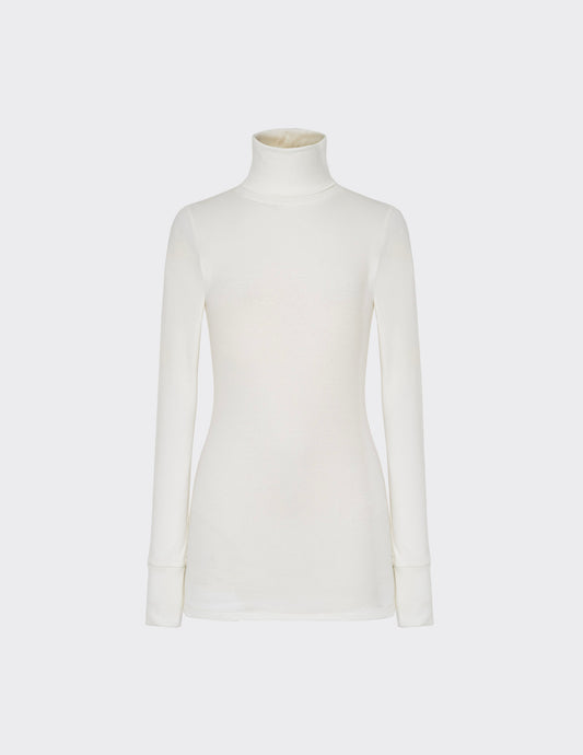 Turtleneck rib jumper