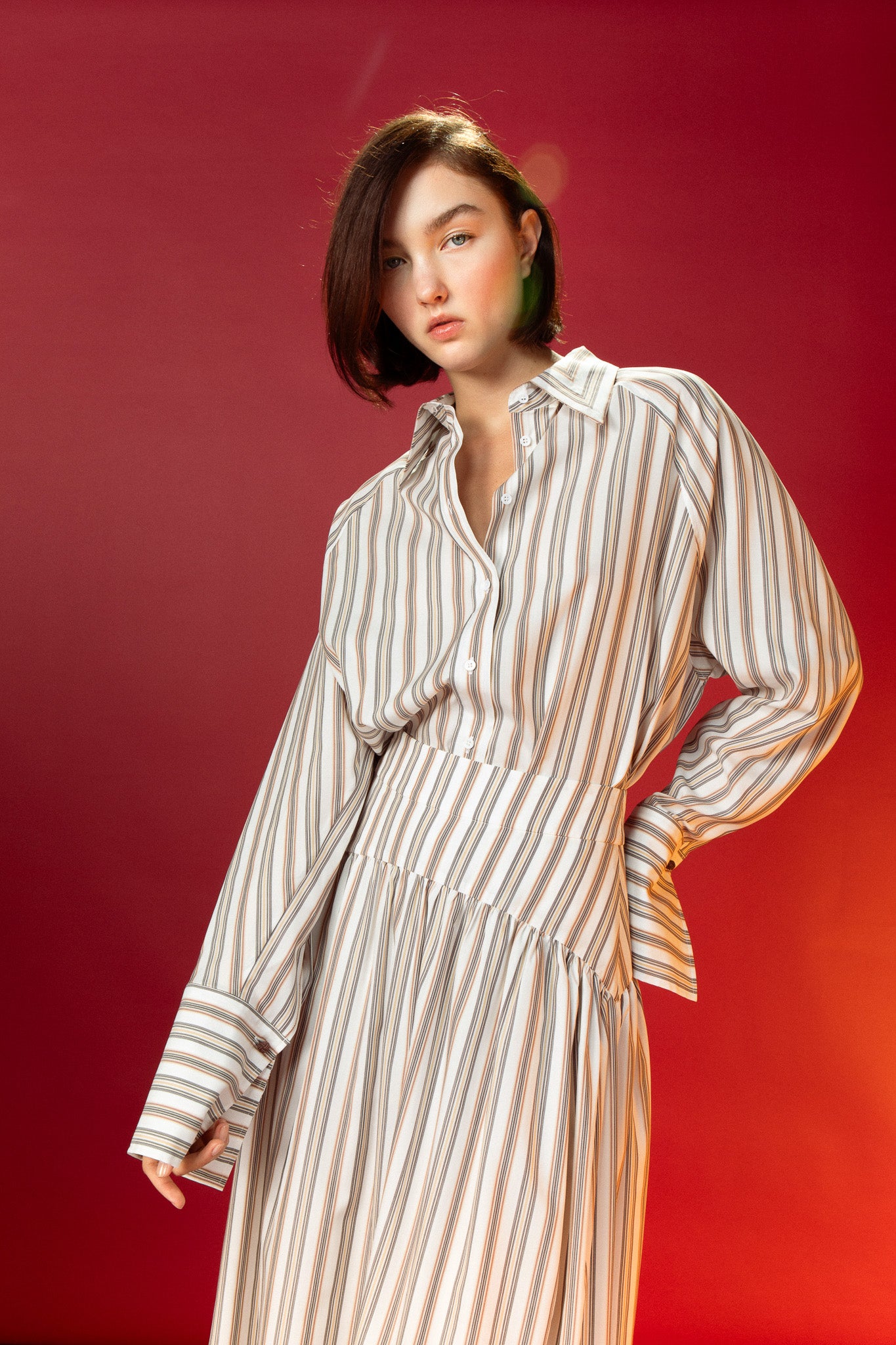 Arabella Yoke Midi Skirt