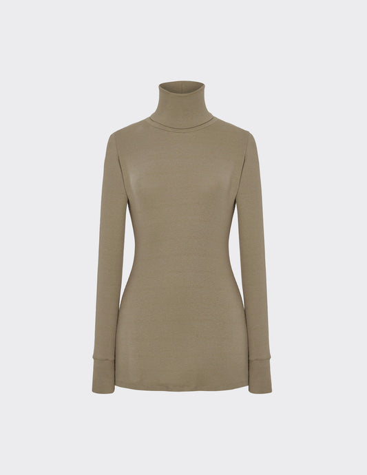 Turtleneck rib jumper