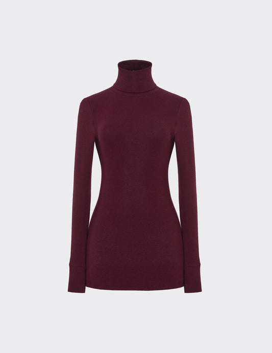 Turtleneck rib jumper