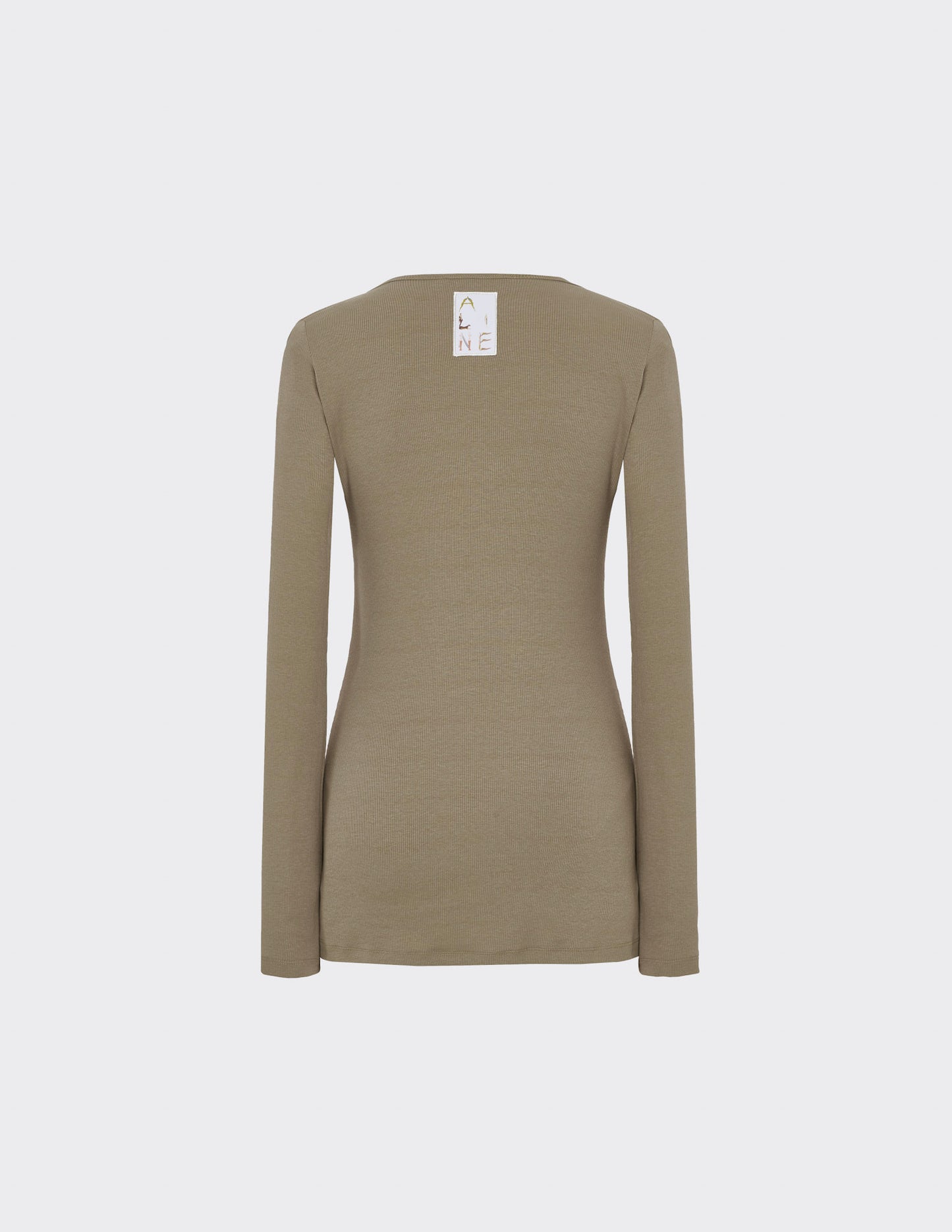 Ribbed-jersey henley top