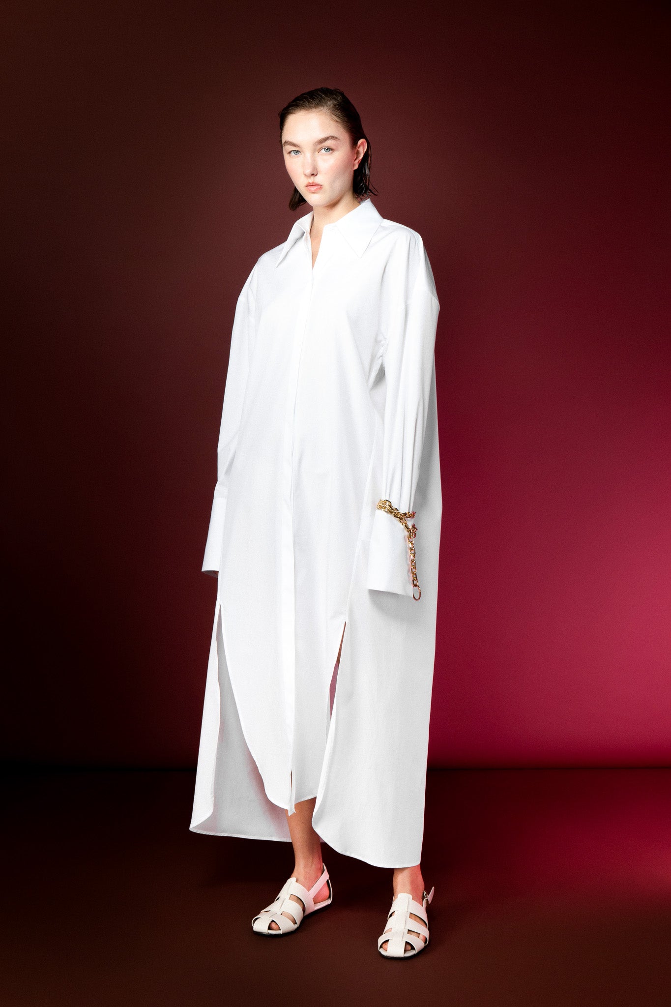 Serena Slit Shirtdress