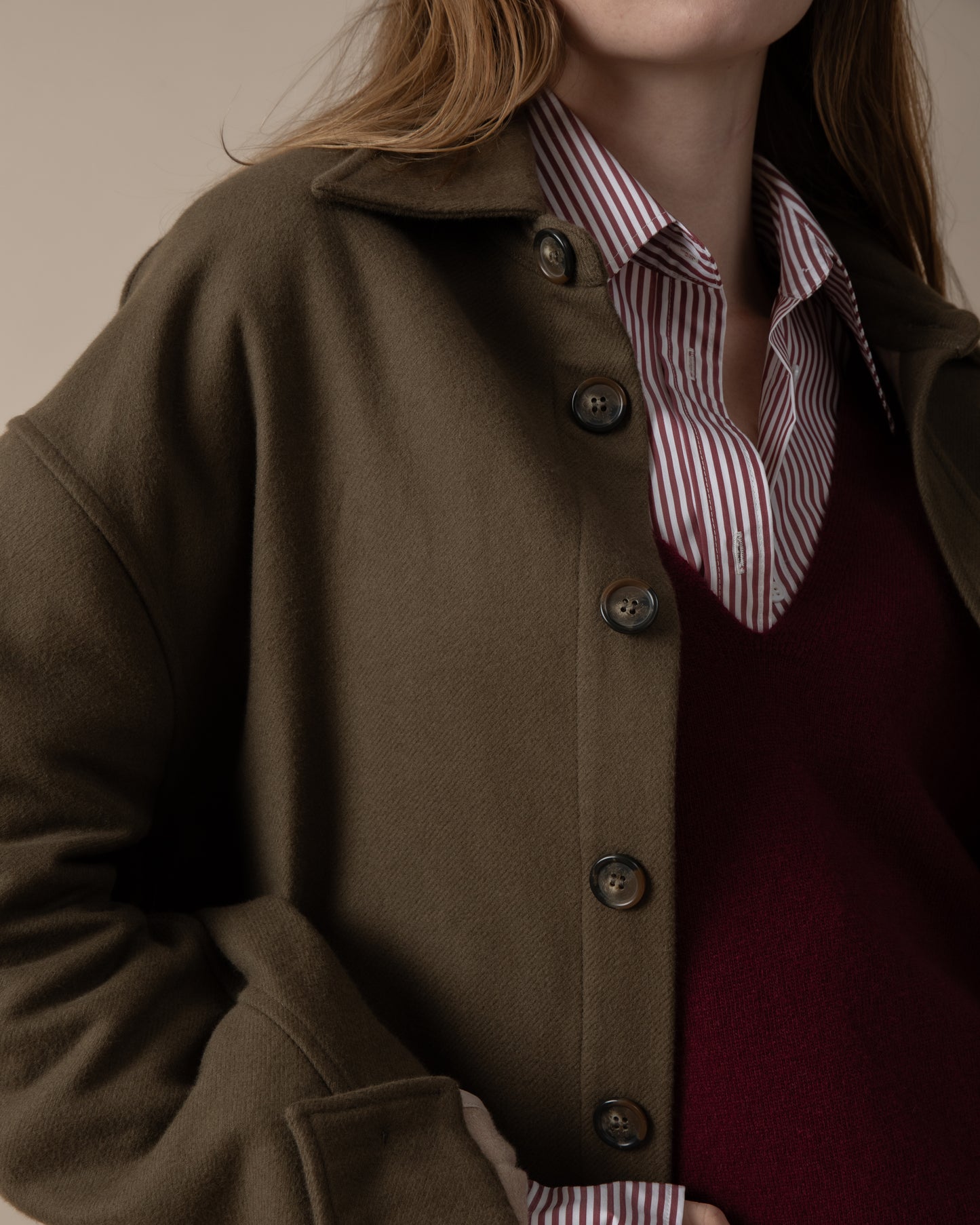 Wool-blend overshirt