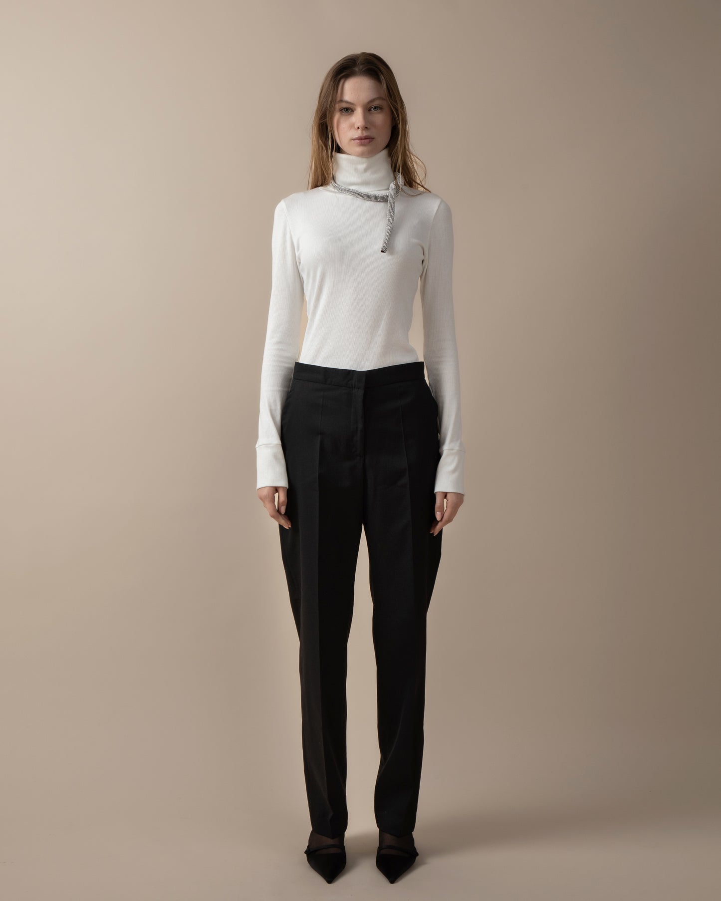 Turtleneck rib jumper
