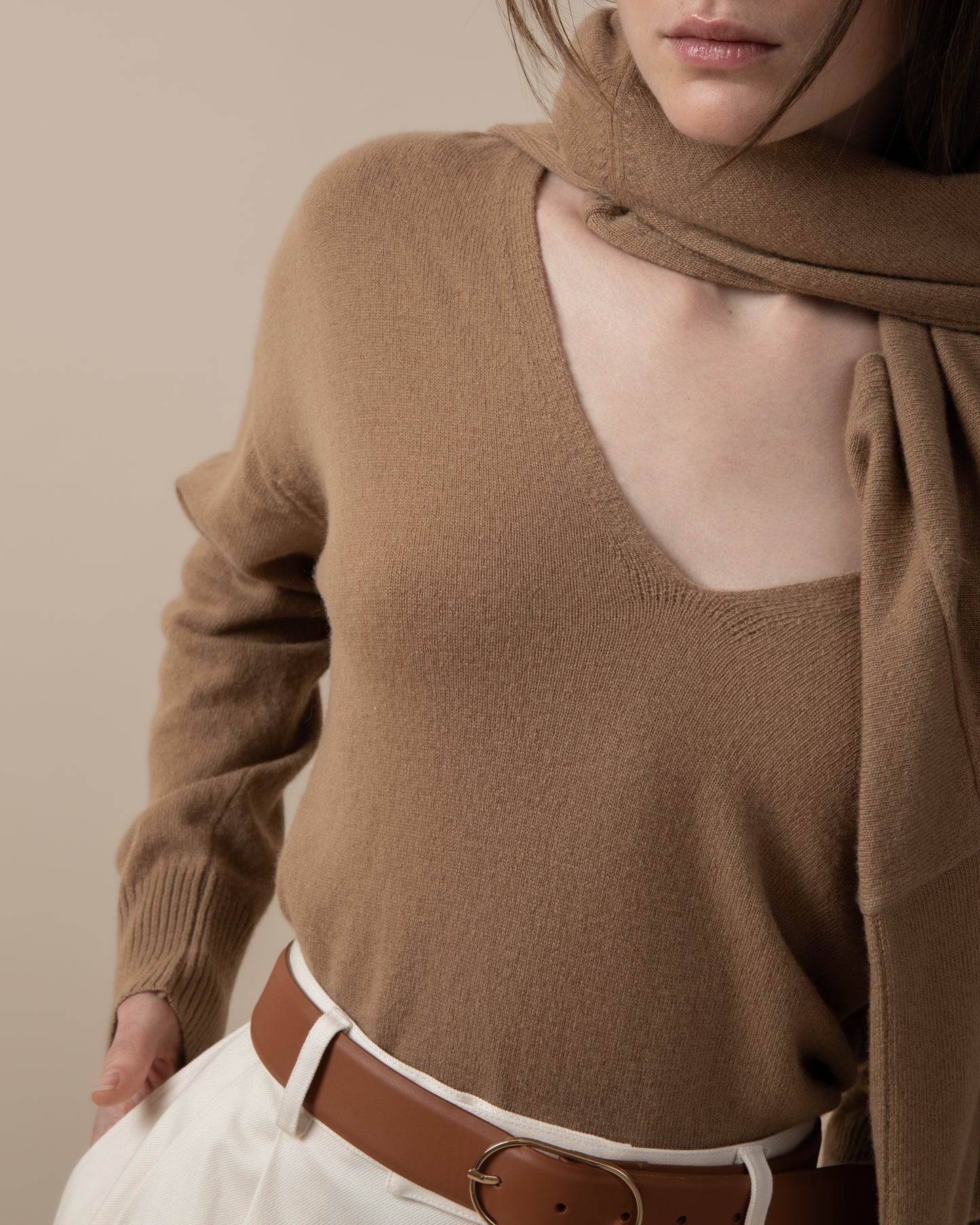 V-neckline Cashmere Sweater