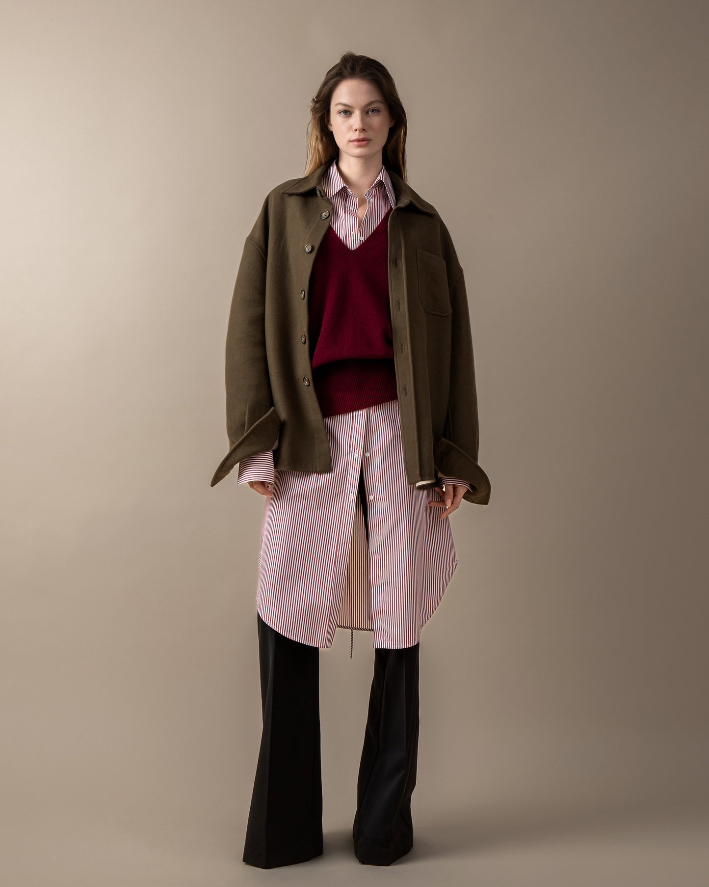 Wool-blend overshirt