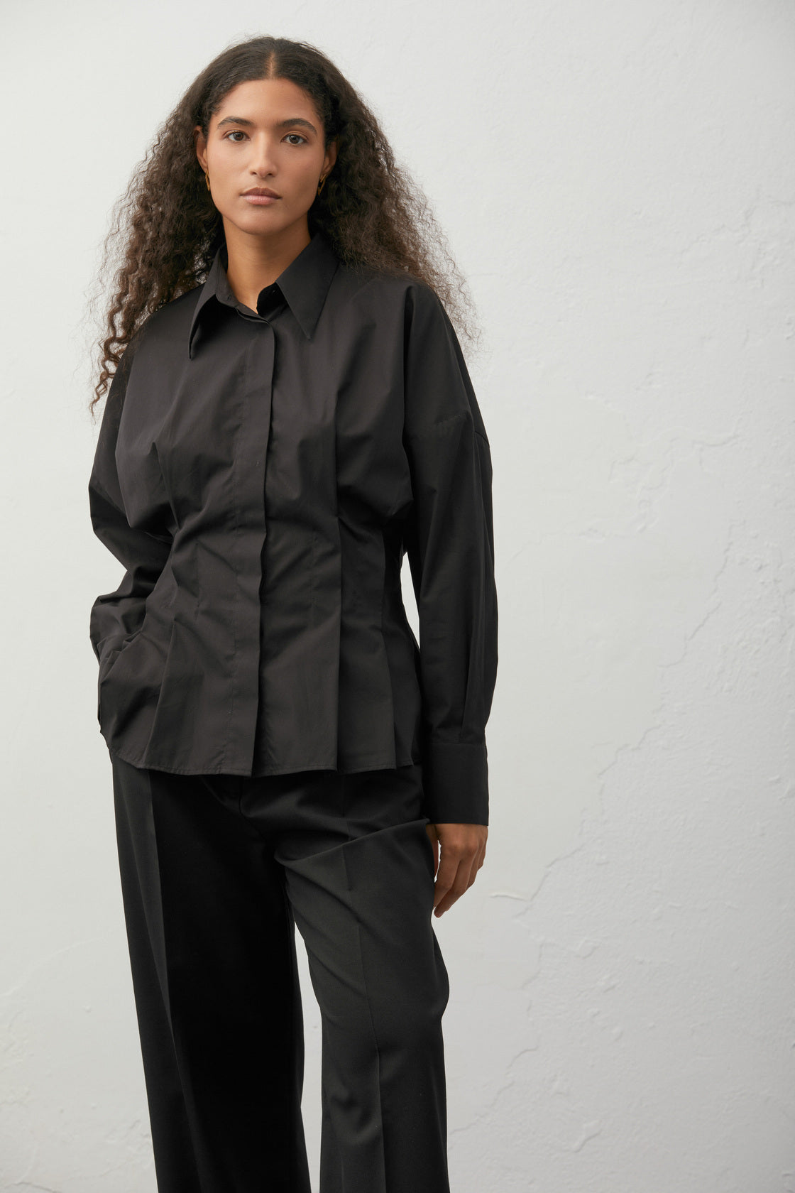 Pleat-Detail Shirt