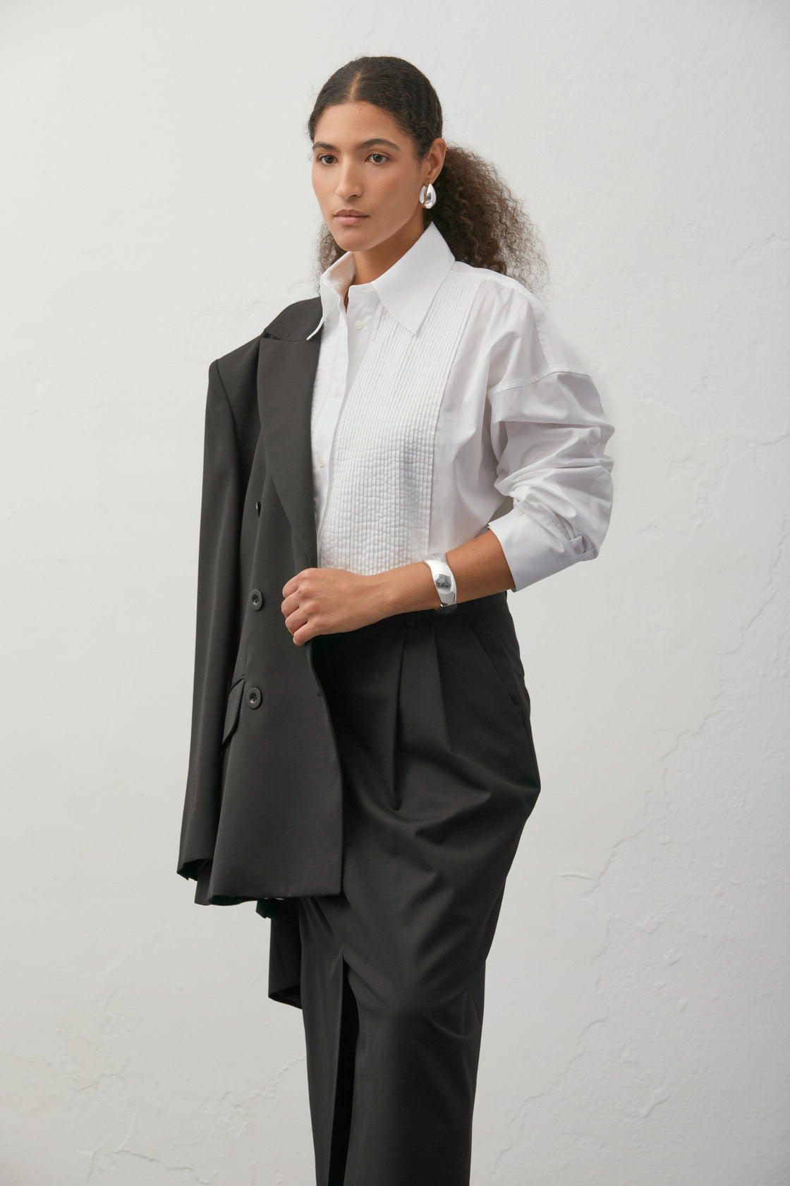 Pleated Boxy Shirt