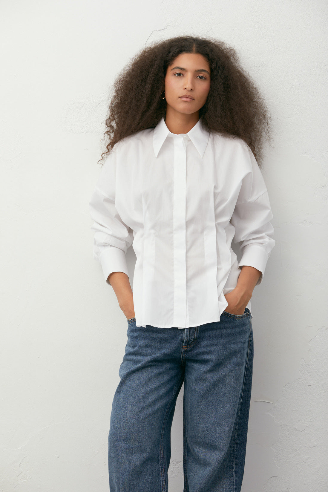 Pleat-Detail Shirt