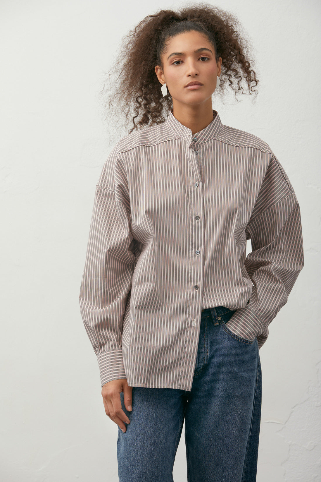 Mandarin-Collar Shirt