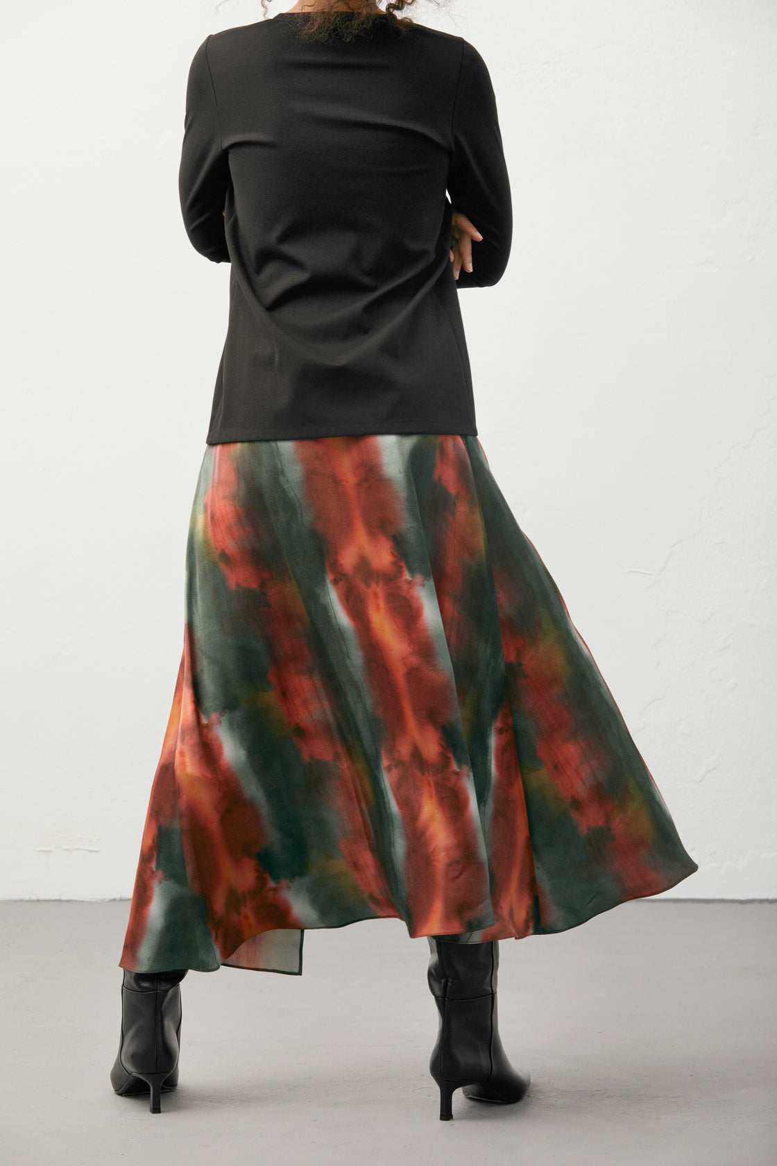 Satin Midi Skirt