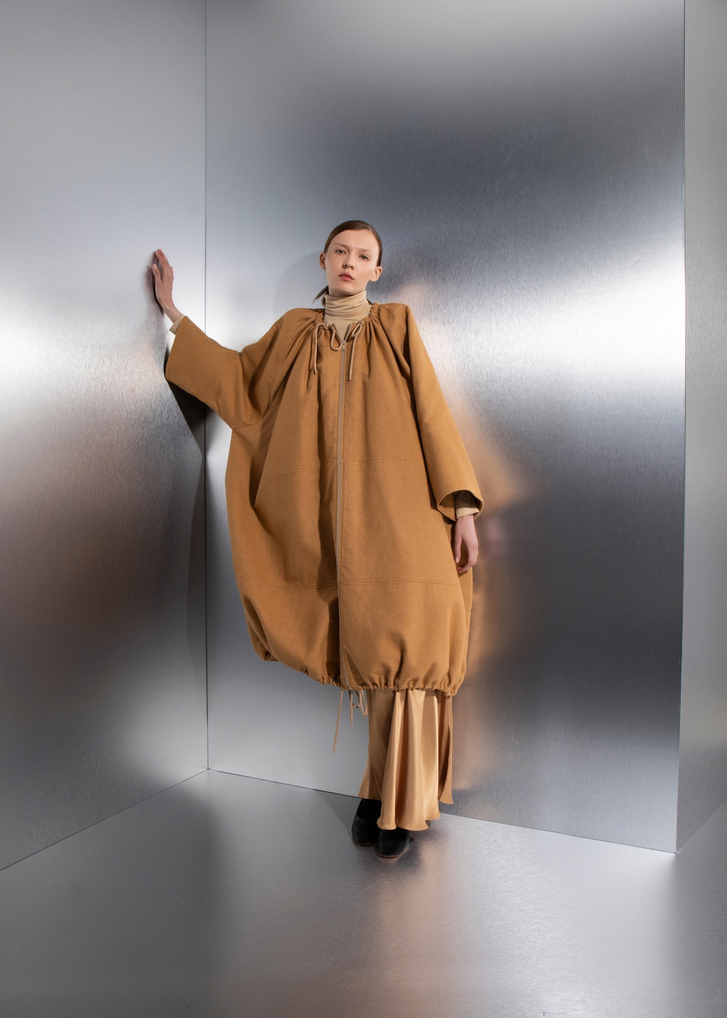 Coral Cocoon Coat